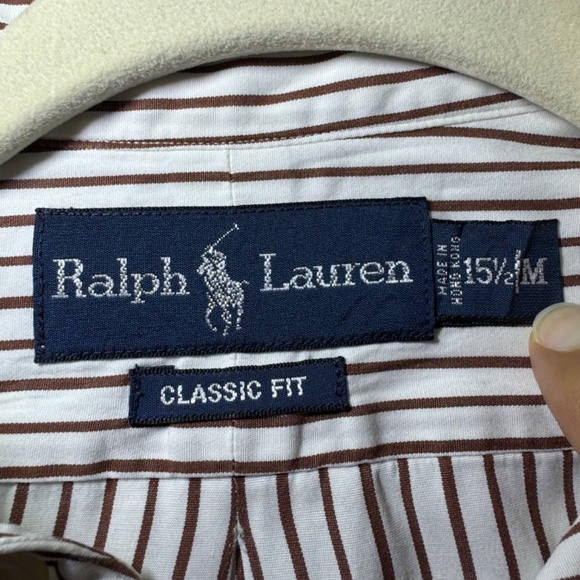 Ralph Lauren | Classic Fit Men's Long Sleeve Shirt | Size 15 1/2/M - Picture 2 of 7